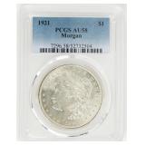 Coin 1921  Morgan Silver Dollar PCGS AU58