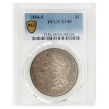 Coin 1884-S  Morgan Silver Dollar PCGS XF45