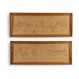 Artwork Antique Lot of 2 Prints Military Leaders