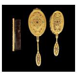 Antique Ormolu Vanity Set of 3 by Apollo Studios
