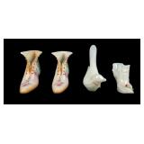 Vintage Mixed Lot of 4 Glass / Porcelain Décor