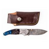 Knife Pocket Folding Knife Damascus Engraved