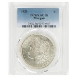 Coin 1921  Morgan Silver Dollar PCGS AU58