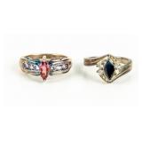 Jewelry Lot of 2 Sterling Silver Rings
