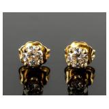 Jewelry 14kt Yellow Gold Diamond Stud Earrings