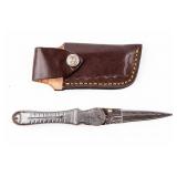 Knife Folding Pocket Knife Damascus Dagger Blade