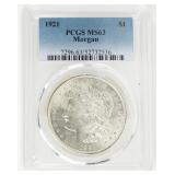 Coin 1921  Morgan Silver Dollar PCGS MS63