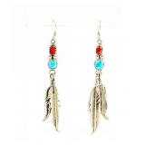 Jewelry Sterling Silver Turquoise Dangle Earrings