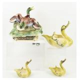 Vintage Lot of 4 MCM Avian Ceramic Décor