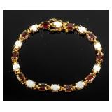 Jewelry Sterling Silver Gold Wash Tennis Bracelet