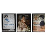 3 Connie Francis Signed Picture / Perf Posters