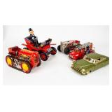 Lot Of 5 Tin Litho Key Wind / Battery / Other Toys