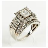 Jewelry Sterling Silver CZ Cocktail Ring