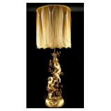 Antique French Art Nouveau Figural LampSigned