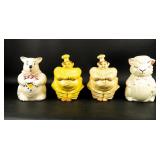 Vintage MCM Lot of 4 Ceramic Cookie Jars