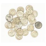 Coin 25 Mercury Dimes Gem Brilliant Unc.