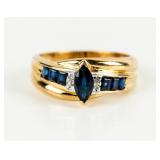 Jewelry 14kt Yellow Gold Sapphire Ring