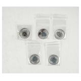 Coin (5) 1 Troy Ounce Britannia