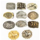 Lot Of 11 Vintage Belt Buckles