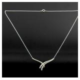 Jewelry Sterling Silver Diamond Necklace