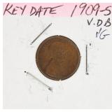 Coin 1909-S V.D.B. Lincoln Cent in Very Good