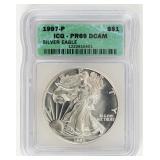 Coin 1997-P American Silver Eagle ICG PR69 DCAM