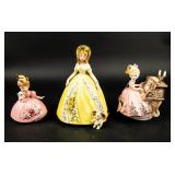 Vintage Lot of 3 Josef Original Girl Figurines