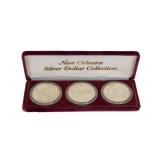 Coin (3) Morgan Silver Dollars New Orleans Mint BU