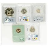 Coin 5 Certified and Graded U.S. Coinage