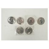 Coin (6) 1 Troy Ounce Canada & Britain