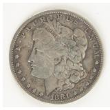 Coin 1881-CC  Morgan Silver Dollar in Fine