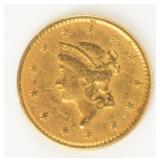 Coin 1852 $1 Gold Type 1 in Very Good (Damaged)