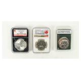 Coin (3) Canadian .999 Silver $5