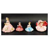 Vintage Lot of 4 Josef Original Girl Figurines