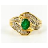 Jewelry 14kt Yellow Gold Emerald Ring