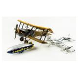 Lot Of 3 Vintage Aviation Planes / Blimp