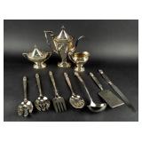 Antique / Vintage Mixed Lot of 9 Silverplate Piece