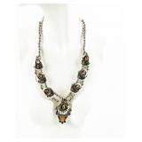 Jewelry Silver Plate Tiger Eye Necklace