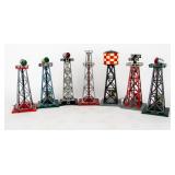 Lot of 7 American Flyer Model Train Towers