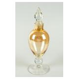 Glossy Peach Teardrop-Shaped Perfume Bottle