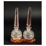 VTG Bohemian Pink Pagoda Vanity Set by Westlake