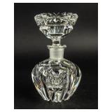 Colorless, Pleated, Prism Cut Glass Perfume Bottle