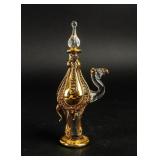 Golden Camel Egyptian Glass Perfume Bottle