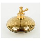 VTG Smokey Amber & Gold Glass Perfume Bottle