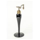 Vintage Black Amethyst Glass Perfume Bottle