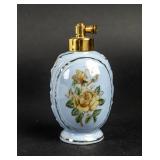 Vintage Porcelain Baby Blue Painted Perfume Bottle