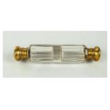Double-Ended, Colorless Glass Perfume Bottle