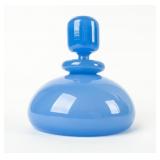 Cornflower Blue Opaline Glass Perfume Bottle