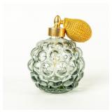 Vintage Gray Hobnail Glass Perfume Bottle