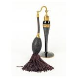 Vintage Black Amethyst Perfume BottleDeVilbiss